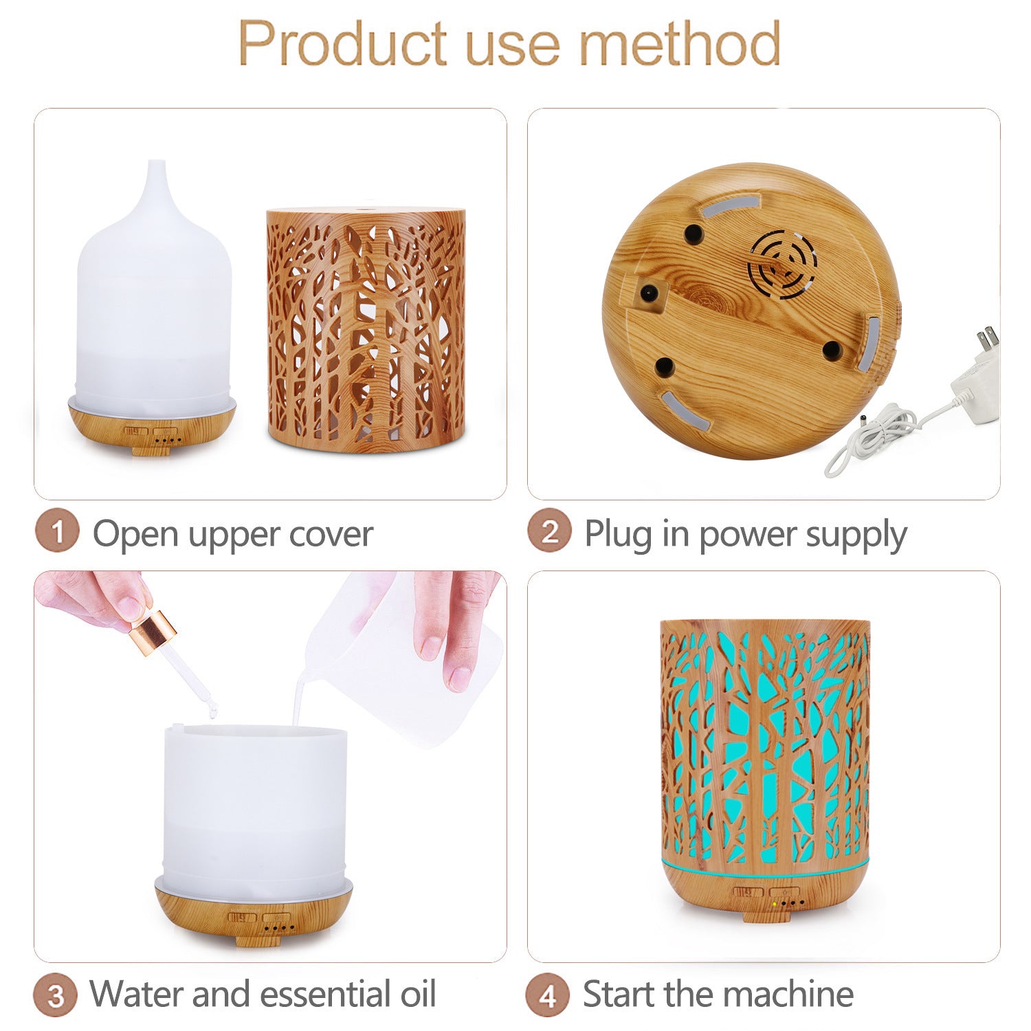 Tree-Pattern 300ml Aroma Diffuser