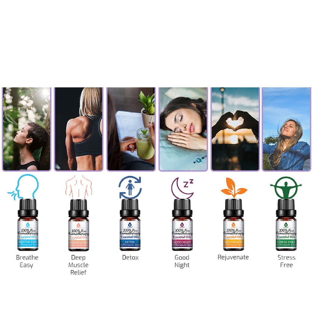 6 Pack of 100% Pure Essential Aromatherapy Oils Blends-4
