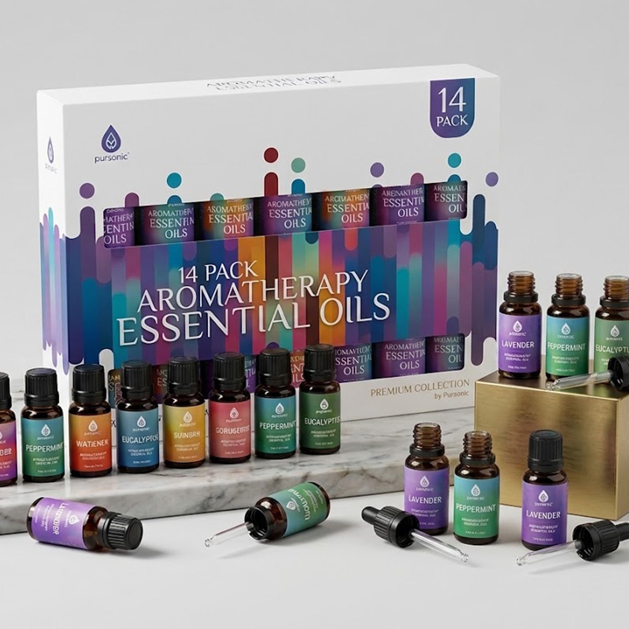 Pursonic Essential Oil Gift Set — 14 Oils